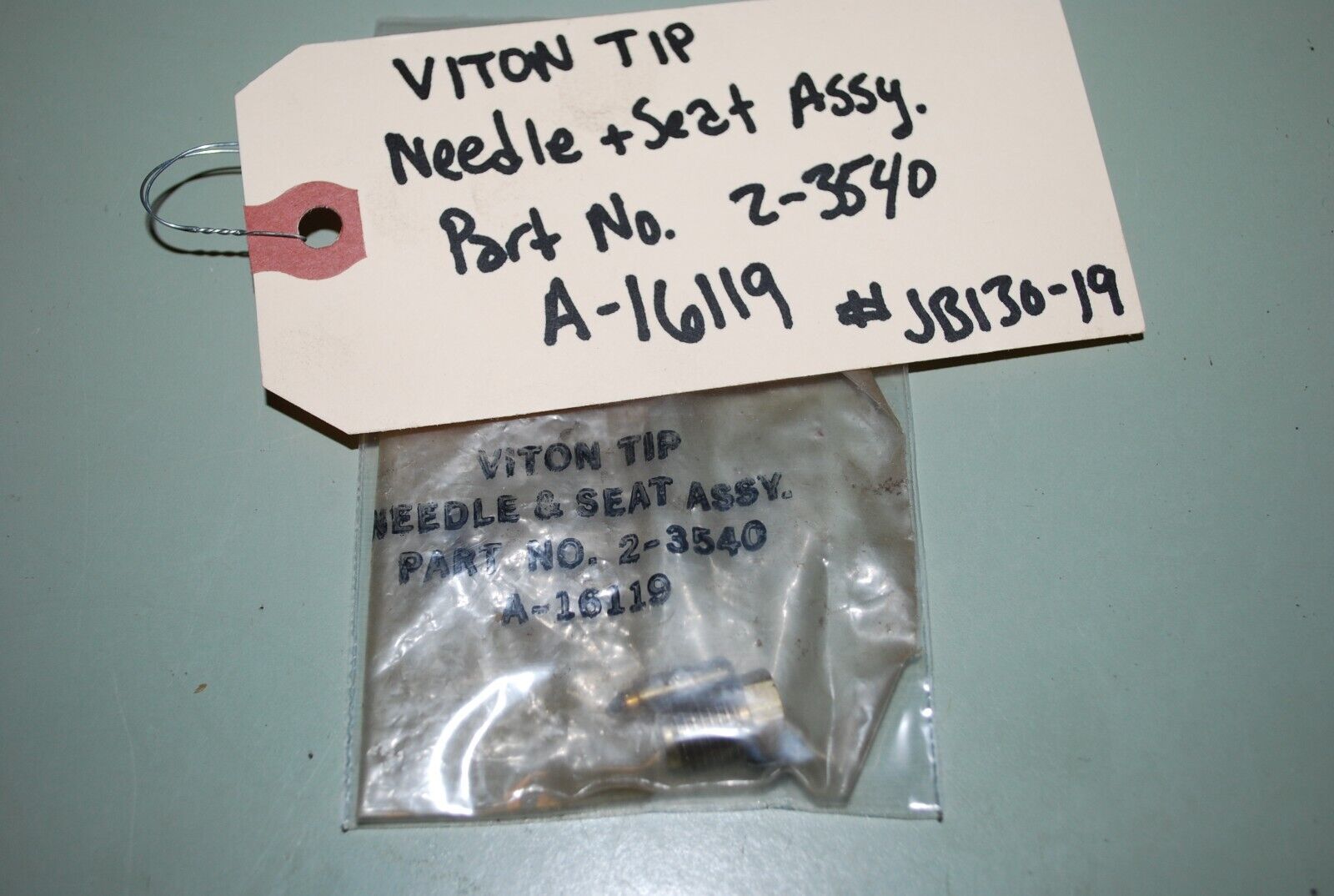 NOS VITON TIP Needle & Seat Assembly Part No. 2-3540 A-16119 Lot #JB130-19