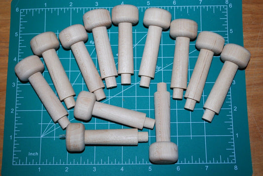 2-7/8" Unfinished Hardwood Shaker Peg - Coat hanger rack 12pc Packs Lot #SP05