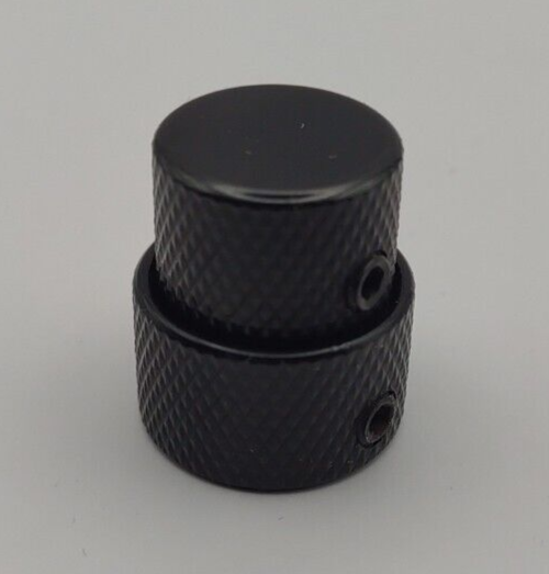 Set Dual Concentric Nested Control Knobs for Electric Guitar BLACK *Quality NOS