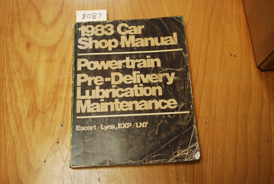 1983 shop manual ford escort lynx EXP LN2 Powertrain - B087