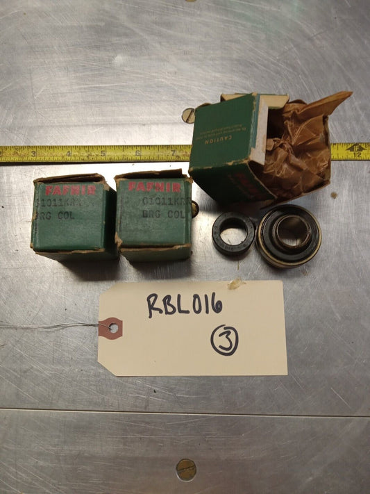 FAFNIR G1011kRR Ball Bearings - Lot of Qty (3) NOS - RBL016