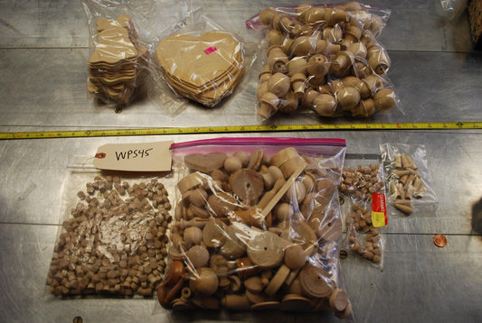 Snowman, Bells, Plugs, Wooden Craft Parts / Shapes Mix - Actual Lot – WPS45