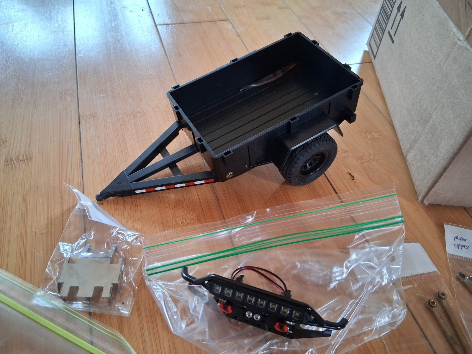 Huge lot of Traxass TRX4M Crawler Parts, Upgrades, Trailer, Bearings + - 80N-210