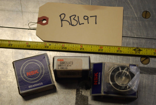 NSK 6003 WC3 Ball Bearings - Lot of Qty (3) NOS - RBL97
