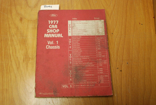 1977 Ford Car Shop Repair Manual Vol 1 Chassis- B091