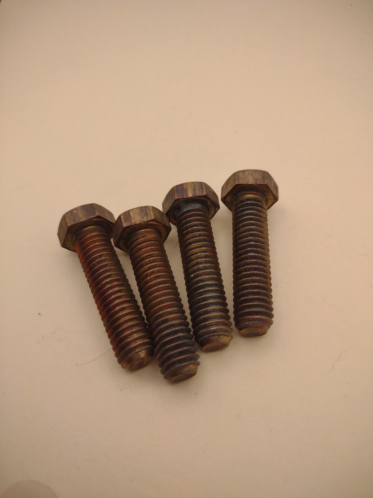 3/8"-16 x 1-1/2" 'W' Brass Hex Bolt NOS (4pcs) Pack SBMS03