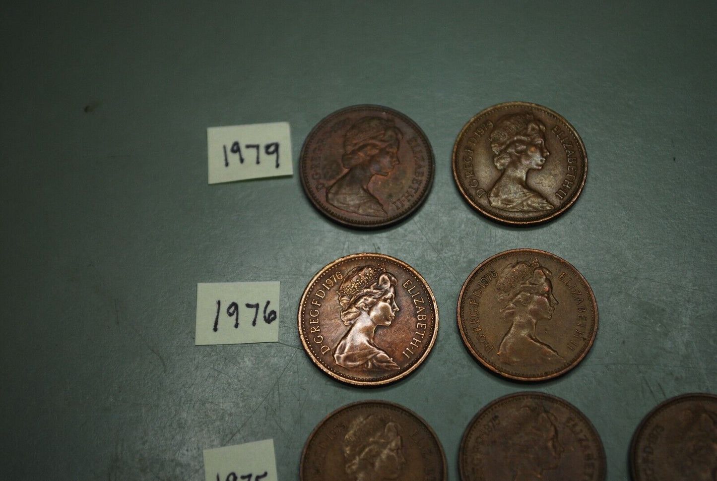 Lot of (22) 1971-1979 British UK 1p New Penny Coins