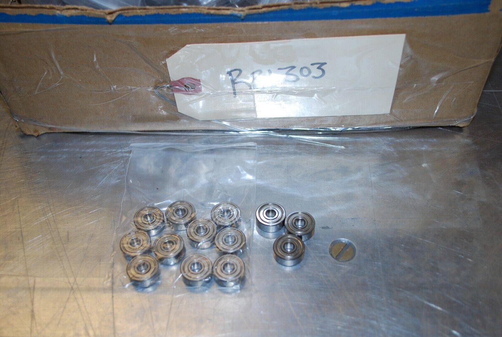 NMB .194" ID x .629" OD .235" T ZZ Ball Bearings - Lot of Qty (10) NOS - RBL303