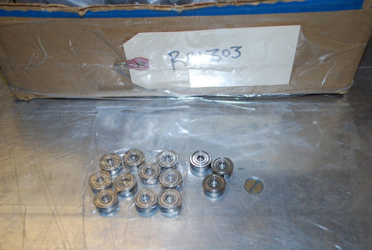 NMB .194" ID x .629" OD .235" T ZZ Ball Bearings - Lot of Qty (10) NOS - RBL303