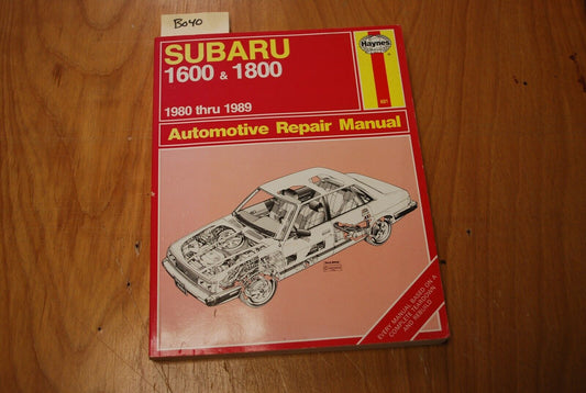 Haynes Repair Manual Subaru 1600 & 1800 1980-1989 - B040