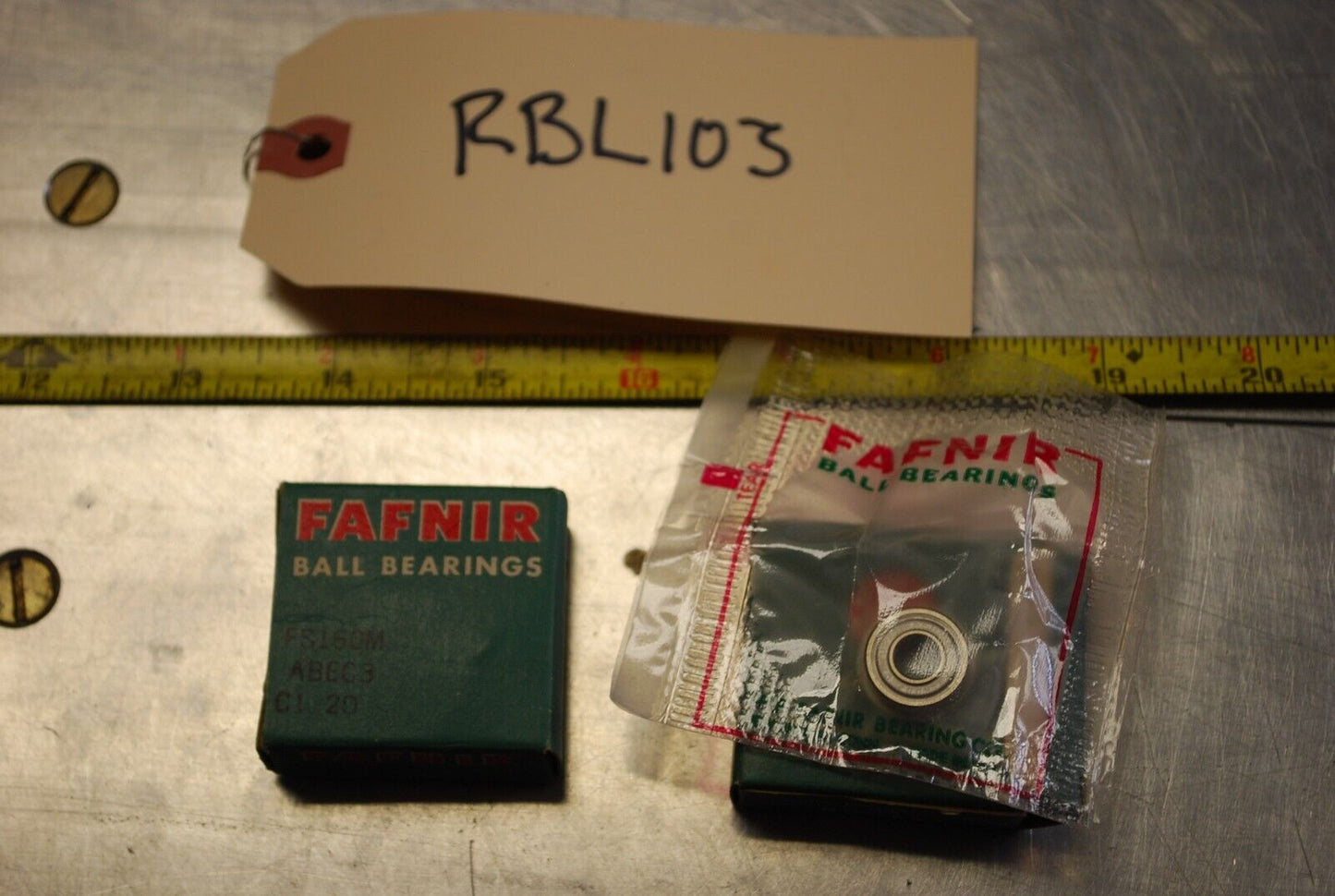 Fafnir FS160 MABEC3 Ball Bearings - Lot of Qty (2) NOS - RBL103