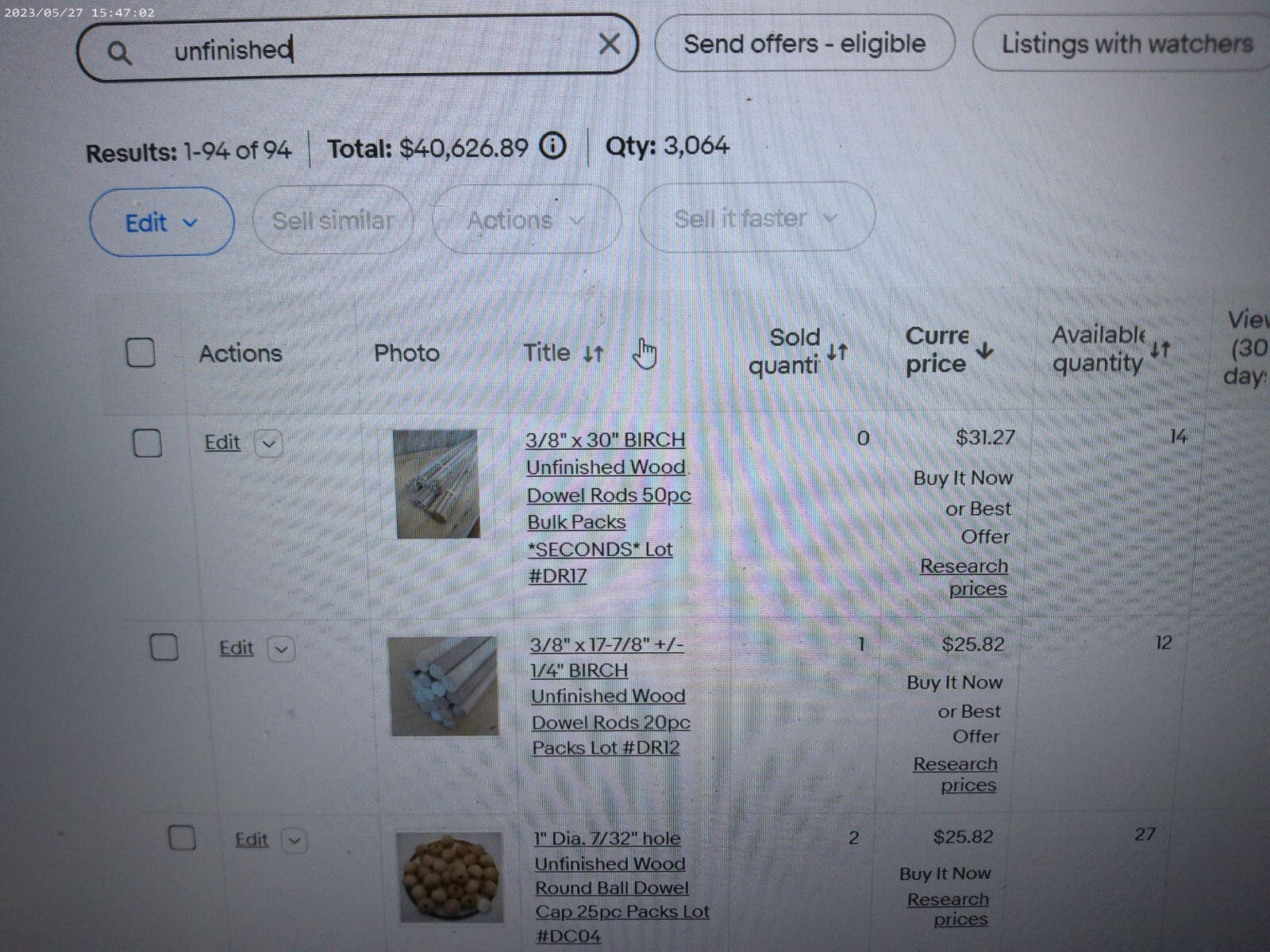 Huge $40k Un-Finished Wooden Craft Parts DIY eBay Store Inventory Lot For Sale