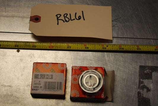 FAG 6002 2RSR C3 Ball Bearings - Lot of Qty (2) NOS - RBL061