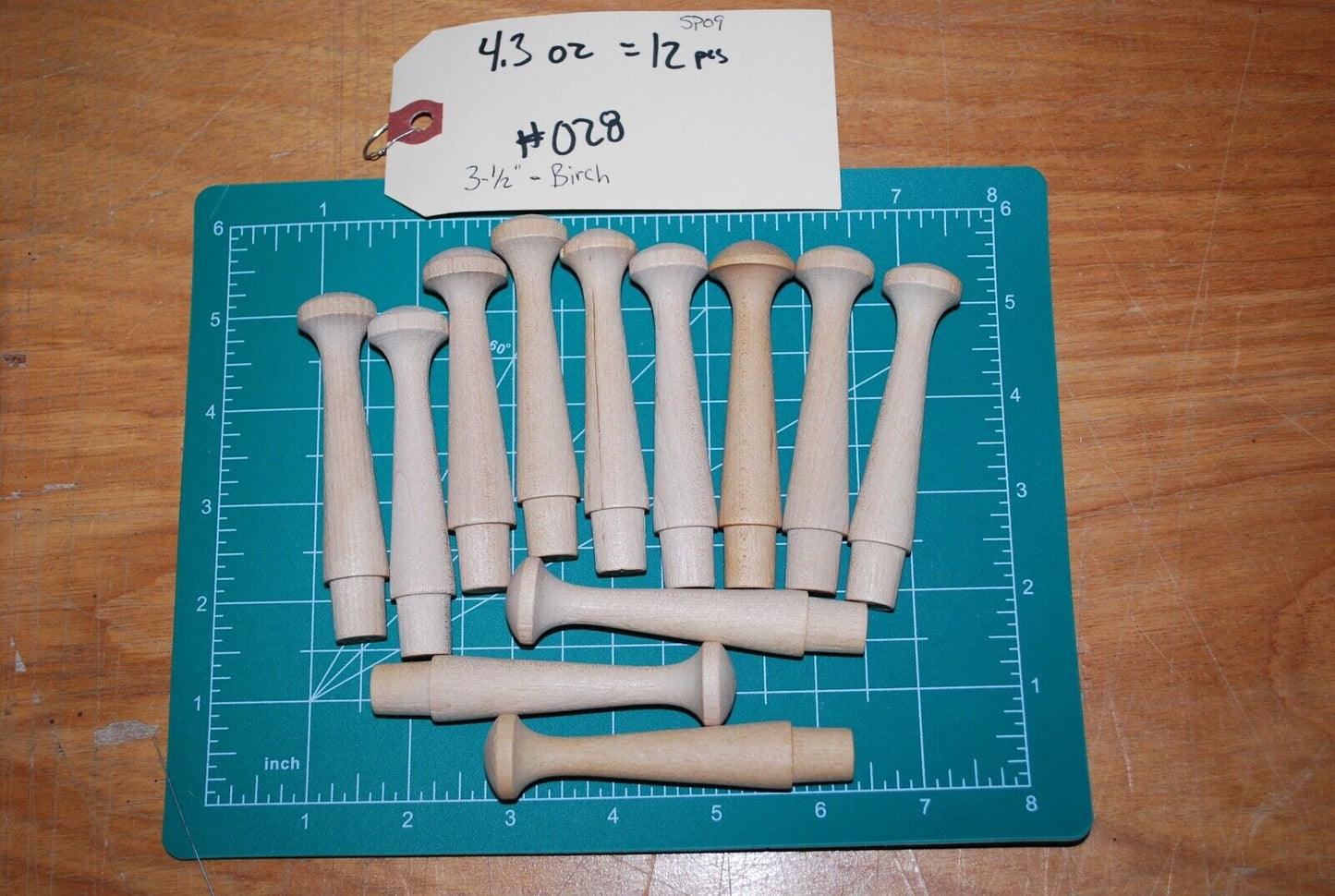 3-1/2" Unfinished Hardwood Shaker Peg - Coat hanger rack 12pc Packs Lot #SP01