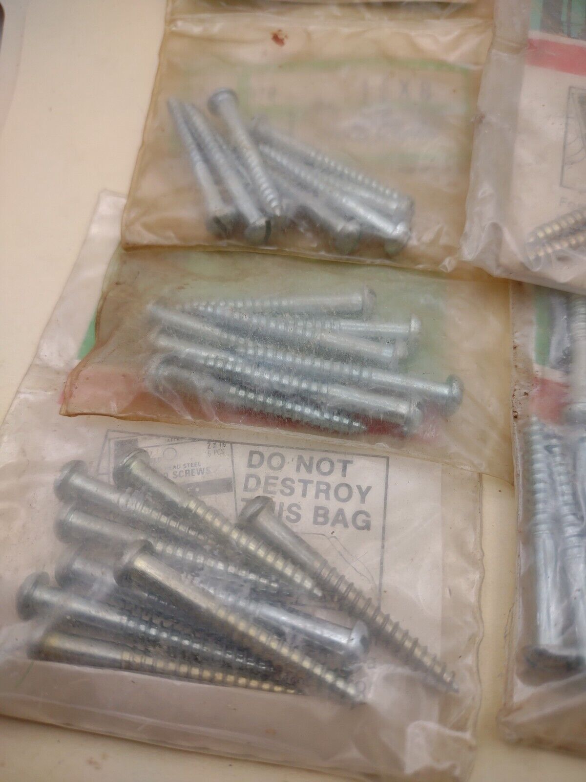 #8 x 1-1/2" Slotted Round Head Reed & Prince Wood Screws (40pcs) NOS Lot RP096