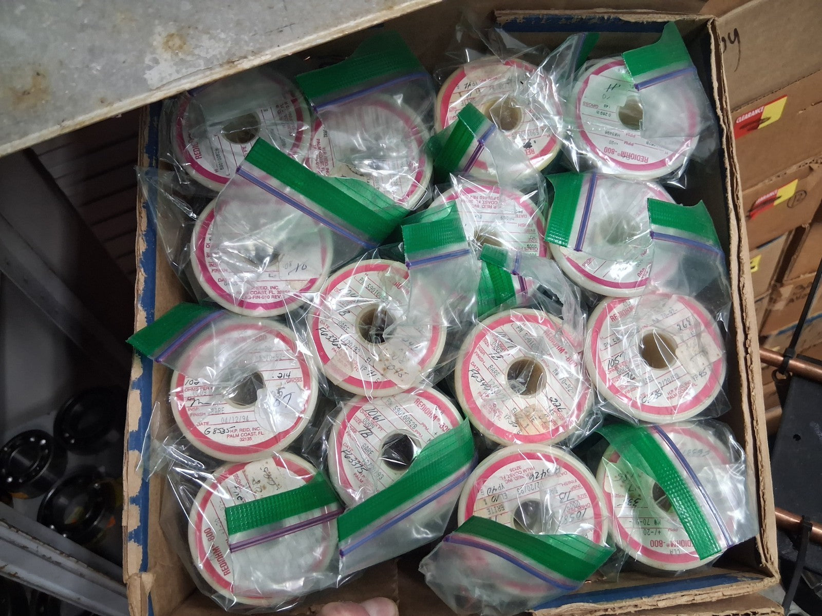 Huge lot of fine electronics Resistance Wire - over 600 rolls, various Alloys