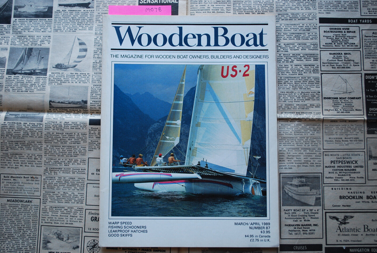 WoodenBoat Magazine "Leakproof Hatches" Mar / April 1989 No. 87 M-078