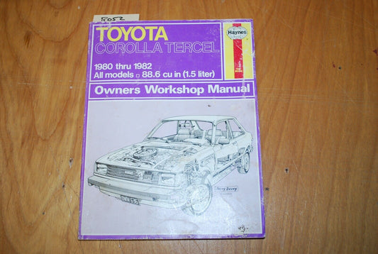 Haynes Repair Manual Guide Toyota Corolla Tercel 1980-1982 - B052