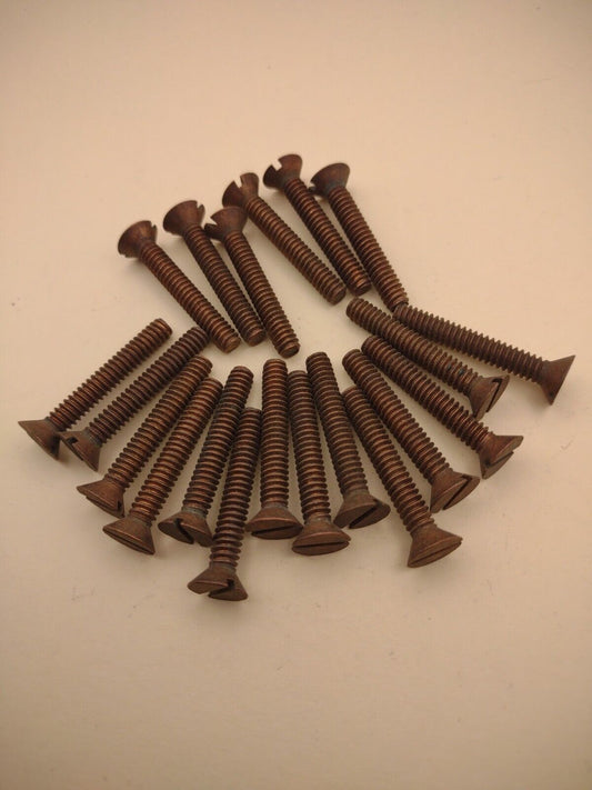 10-24 x 1-1/4" Silicon Bronze Slotted Flat Head Machine Screws (20) Pack SBMS05