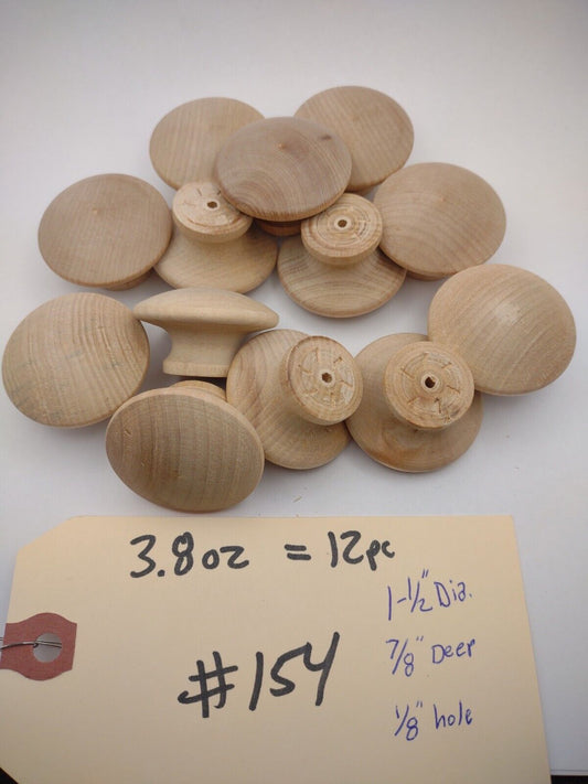 1-1/2" x 7/8" x 1/8" Unfinished Cabinet / Drawer Pull 12pc Pack Lot #CPH02