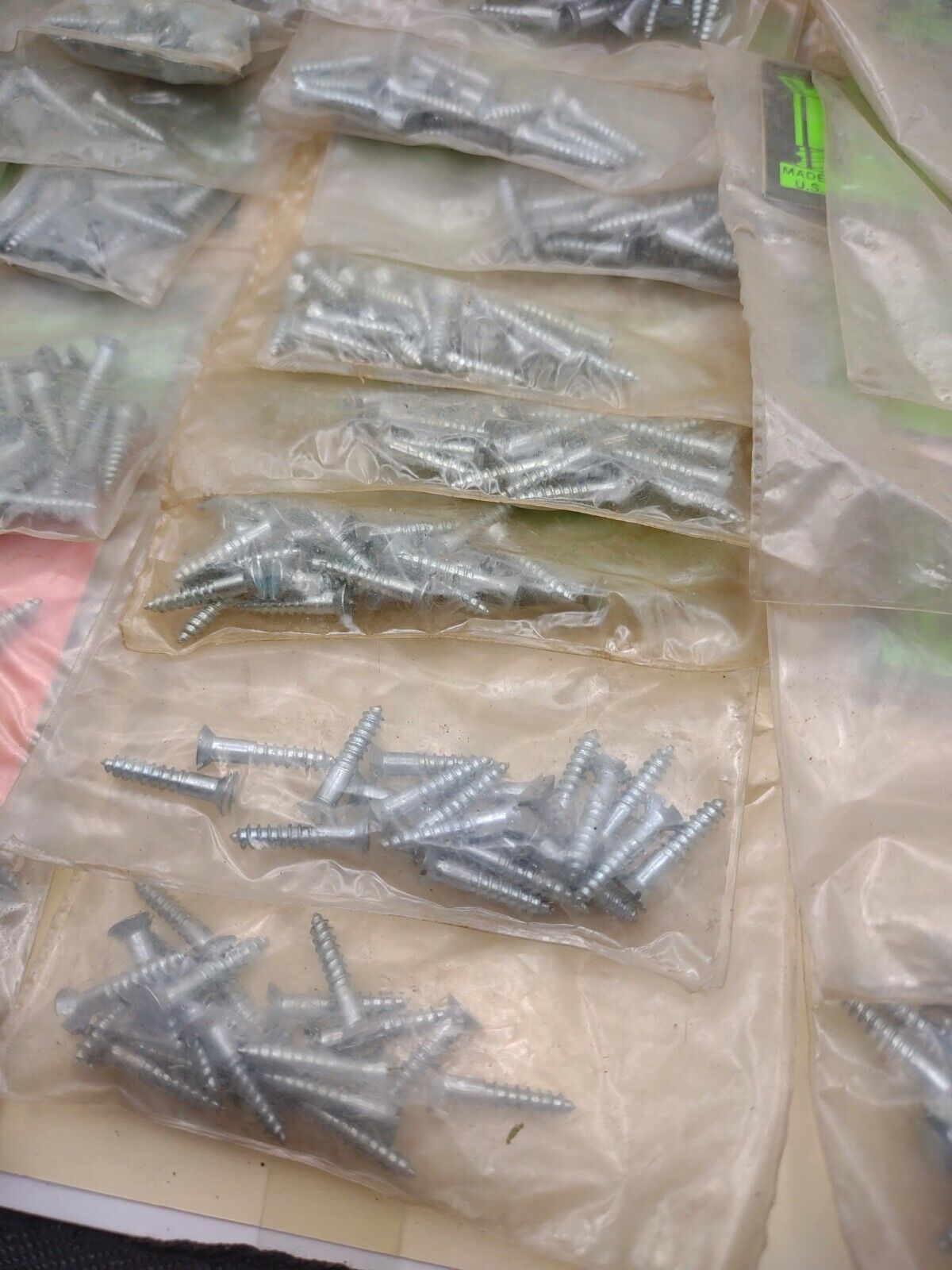 #4 x 5/8" Slotted Flat Head Reed & Prince Wood Screws (400pcs) NOS Lot RP005