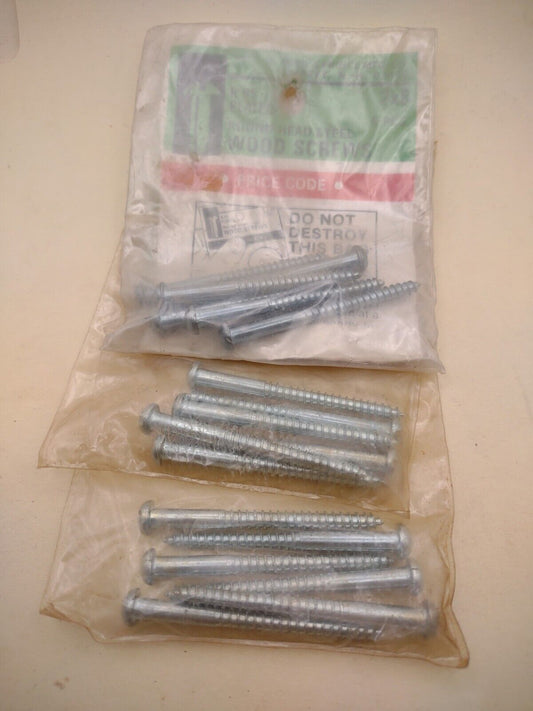 #8 x 2" Slotted Round Head Reed & Prince Wood Screws (18pcs) NOS Lot RP097