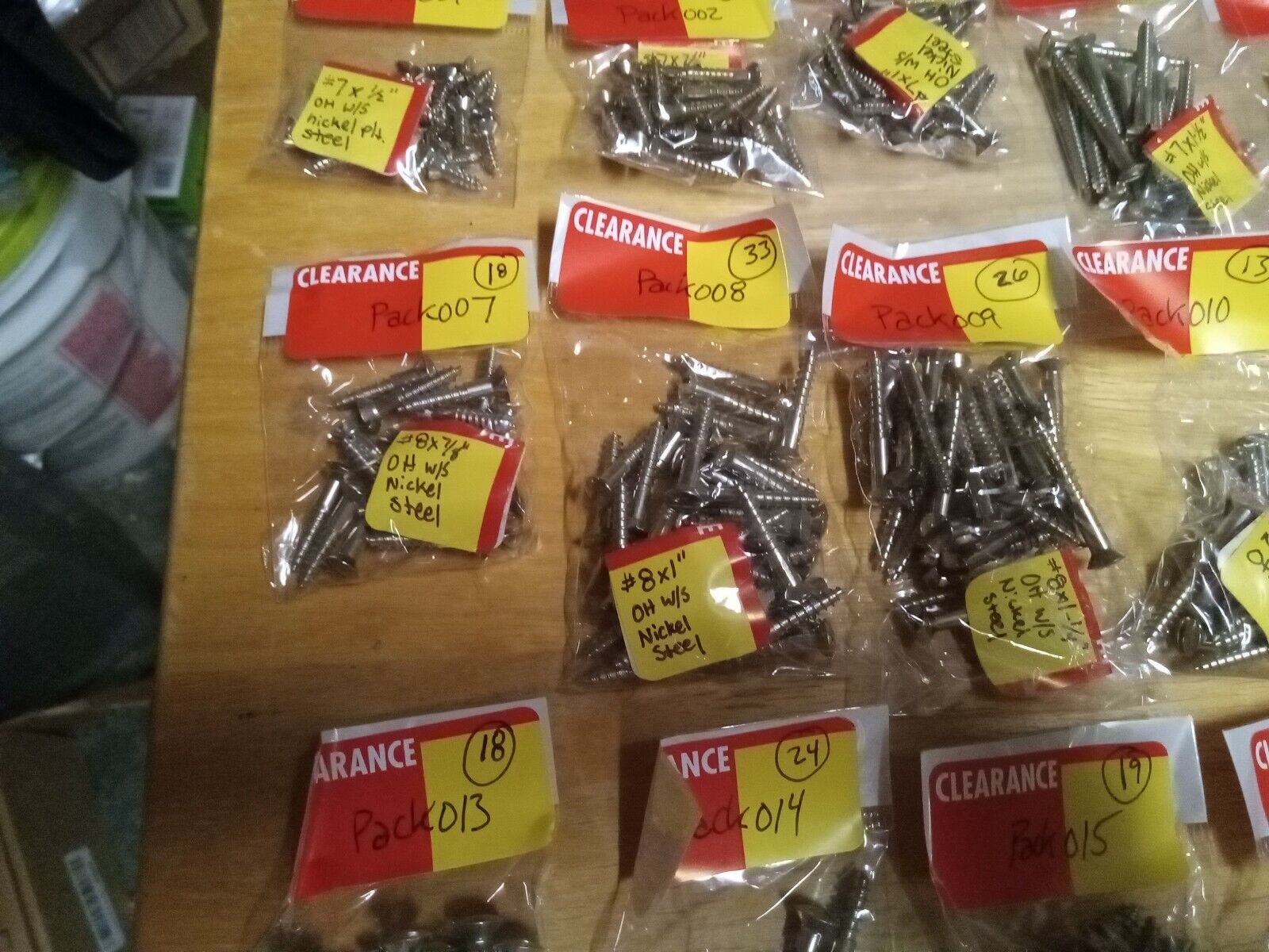 Oval Head Chrome Brass Wood Screw Assort / Mix Lot #7-#12 Size Pack001017