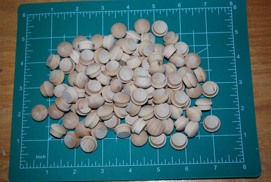 1/2" Mushroom Top Birch Wood Plugs 100pc Packs - PL19