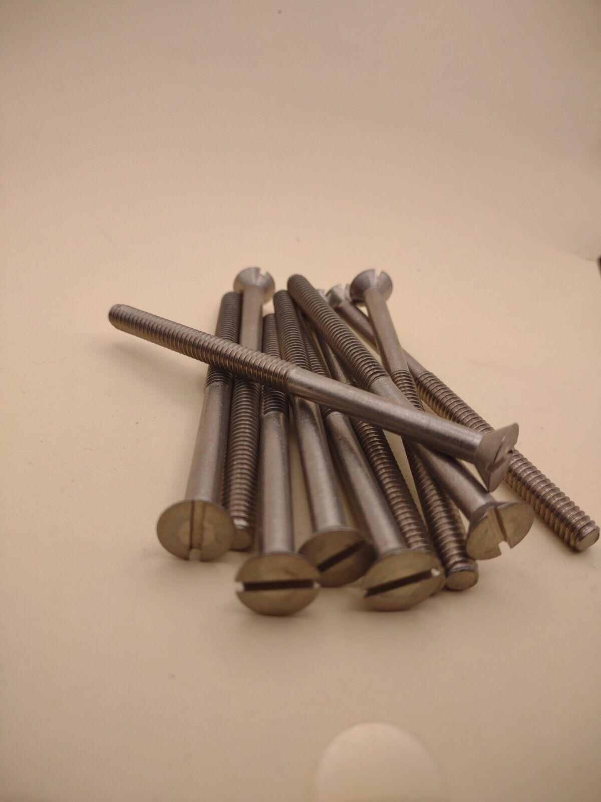 1/4"-20 x 4" 18-8 Stainless Flat Head Slotted Machine Screws 10 pack SSMS83