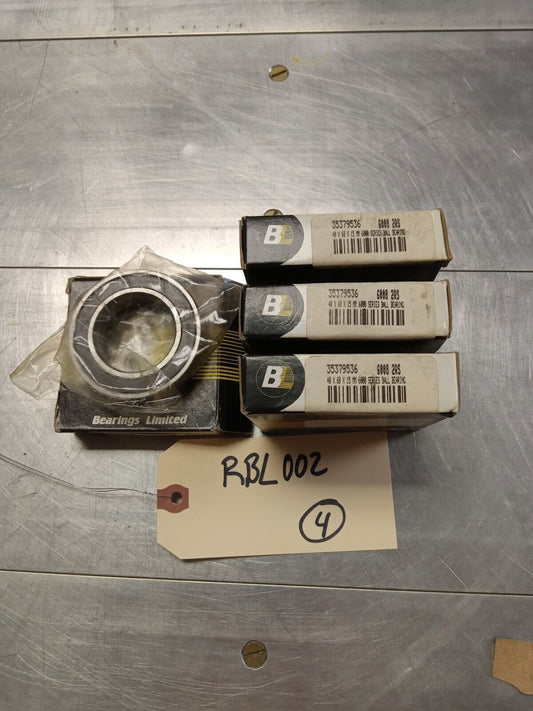 Bearing limited 6008-2RS Ball Bearings - Lot of Qty (4) NOS - RBL002