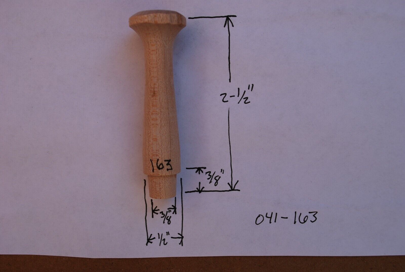 2-1/8" Unfinished Hardwood Shaker Peg 25pc Packs Lot #SP06