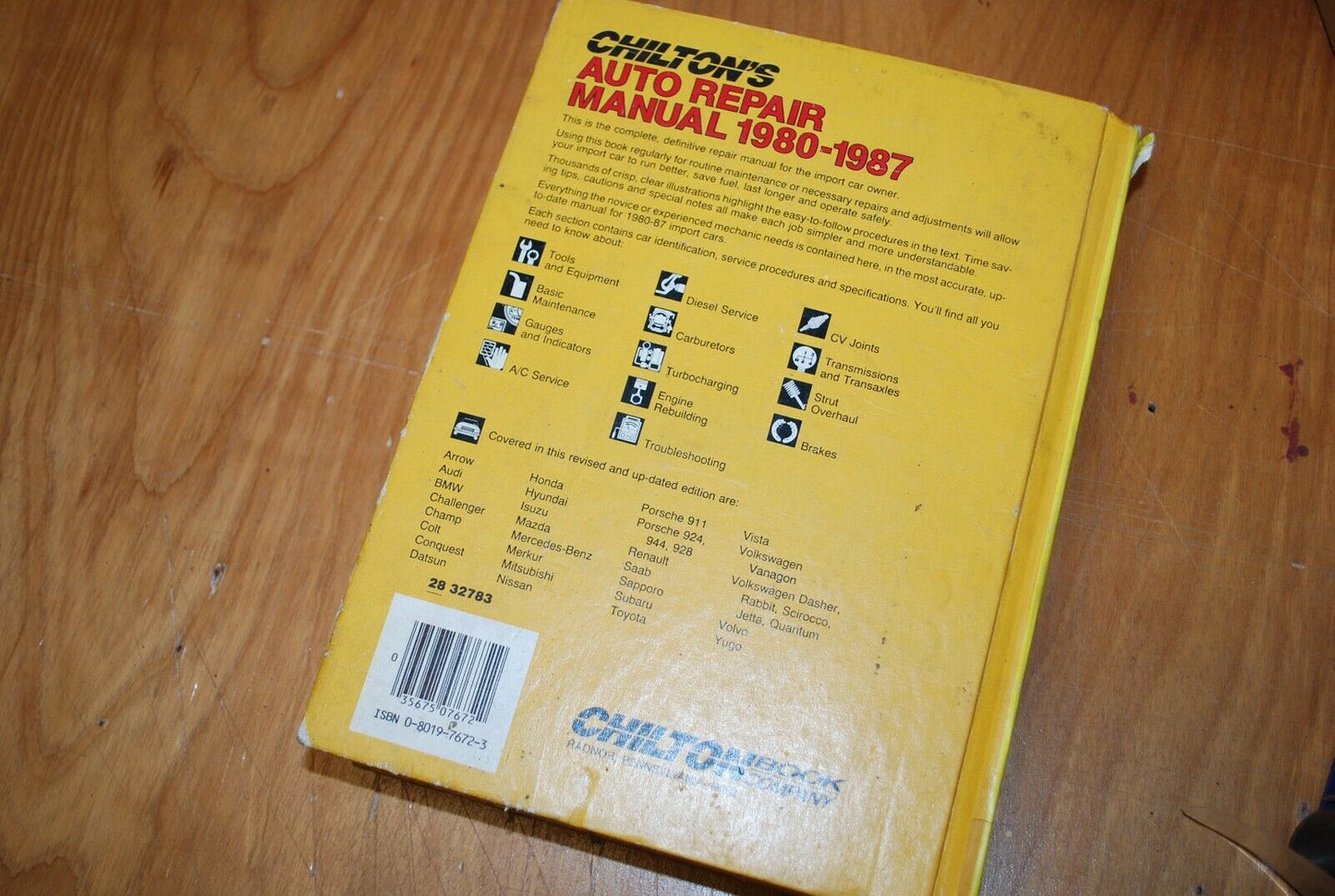 CHILTON'S Repair Manual/Guide - Import Car 1980 - 1987 HC - B019