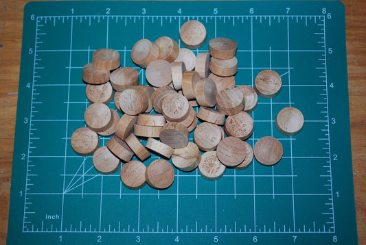 3/4" Flush Top Birch Wood Plugs 50pc Packs - PL09