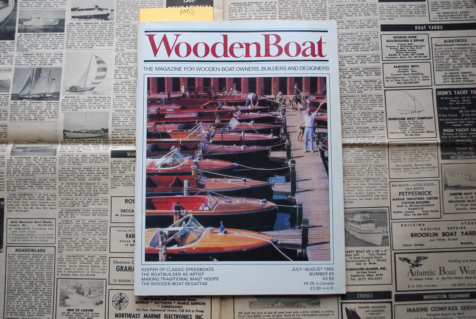 WoodenBoat Magazine "Keeper of Classic Speedboats" Jul / Aug 1985 No. 65 - M-011