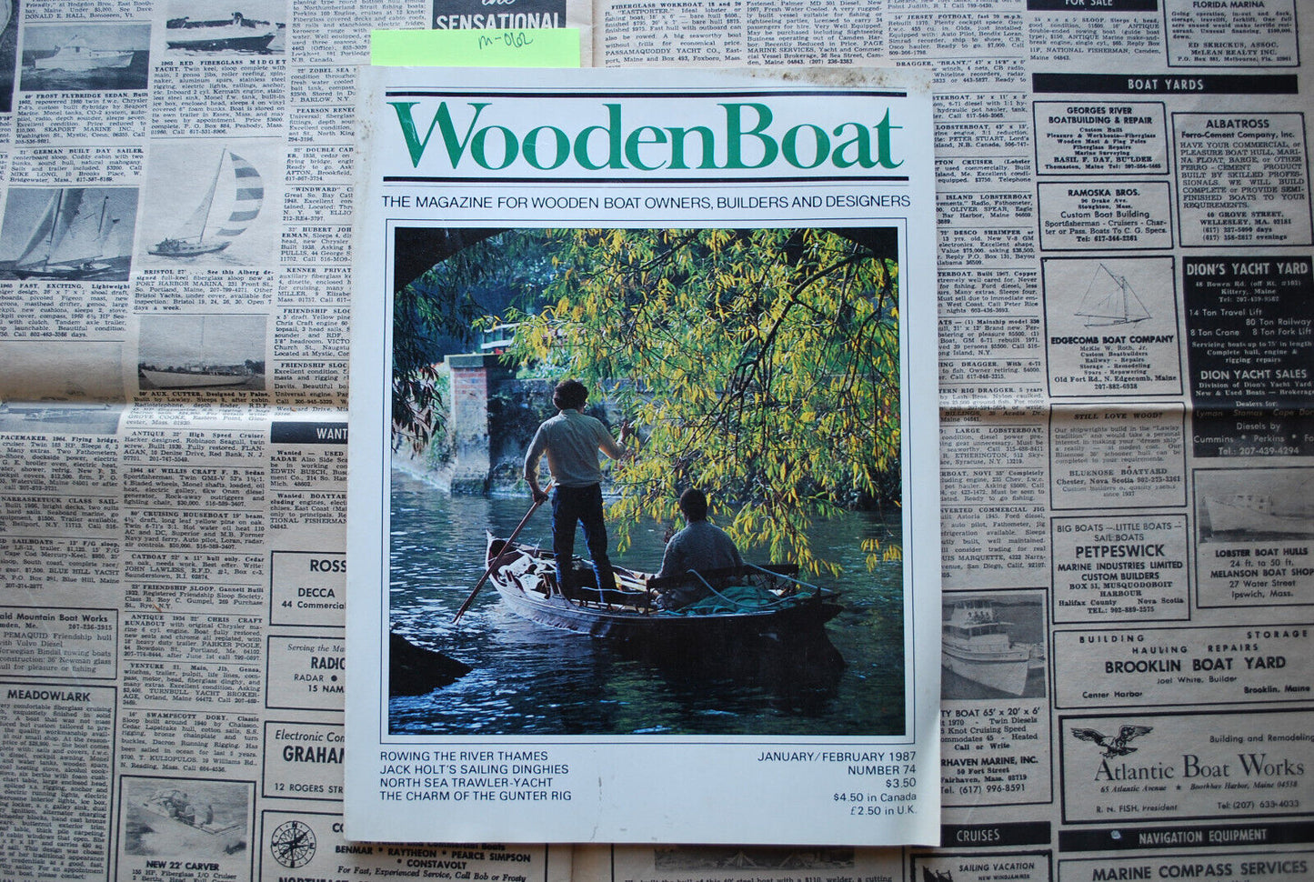 WoodenBoat Magazine "North Sea Thawler-Yacht" Jan / Feb 1987 No. 74 M-062