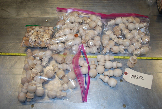 Snowmen, Assort Beads, Wooden Craft Parts / Shapes Mix - Actual Lot – WPS52