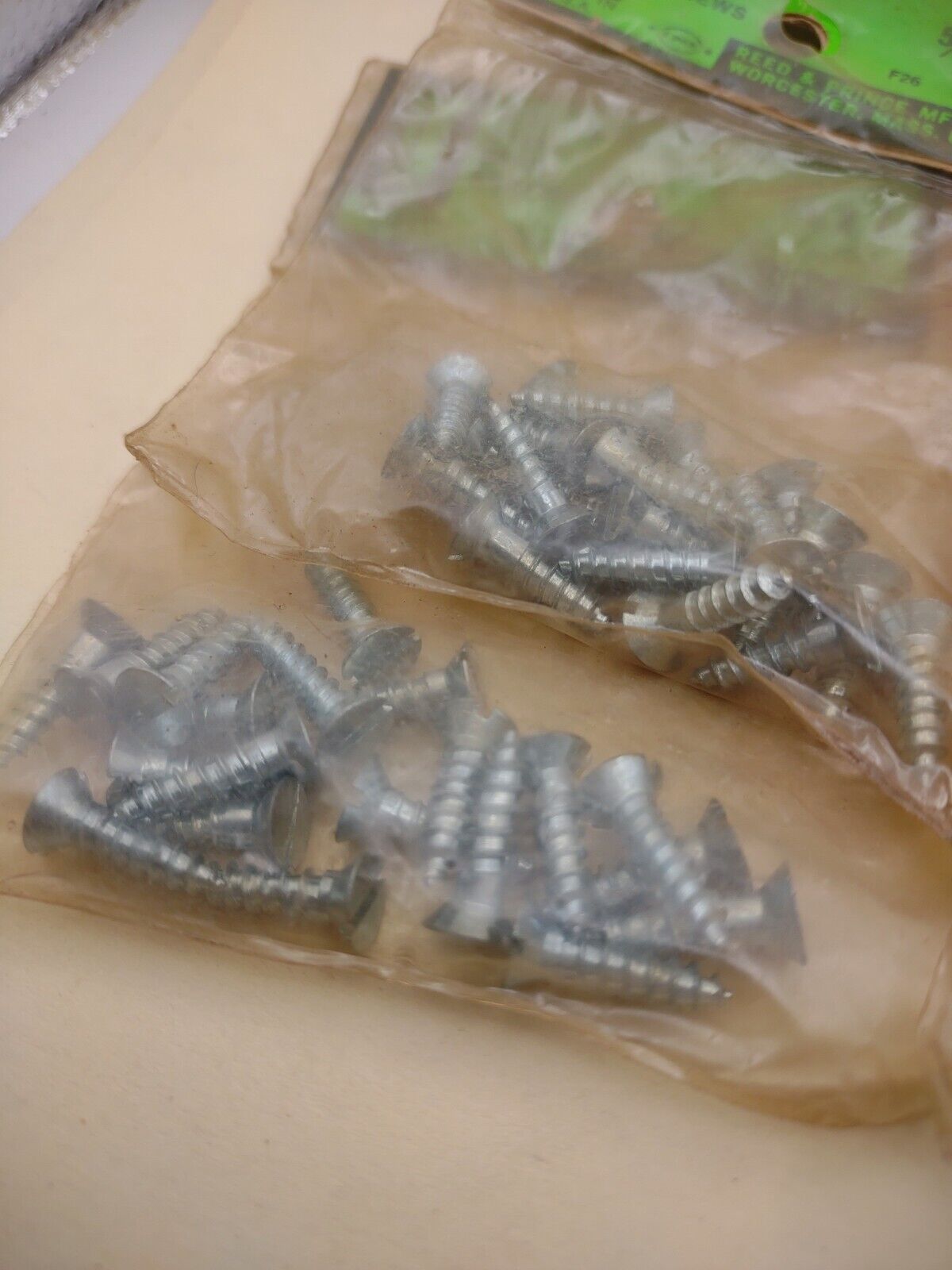 #7 x 5/8" Slotted Flat Head Reed & Prince Wood Screws (80pcs) NOS Lot RP019