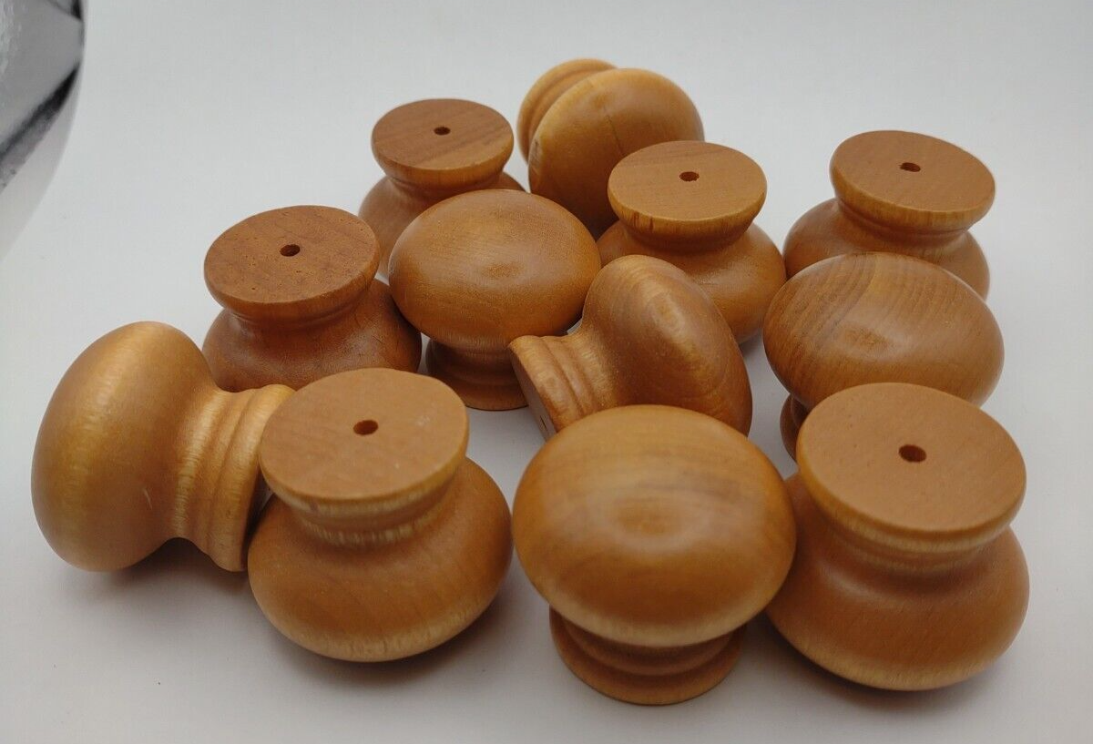 1-3/8" x 1-1/8" x 1/8" finished BIRCH Cabinet Drawer Pull 12pc Pack Lot #CPH06