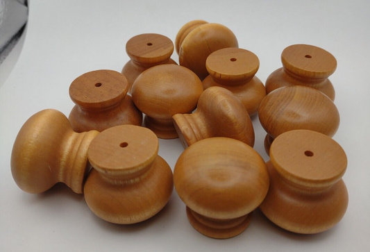 1-3/8" x 1-1/8" x 1/8" finished BIRCH Cabinet Drawer Pull 12pc Pack Lot #CPH06