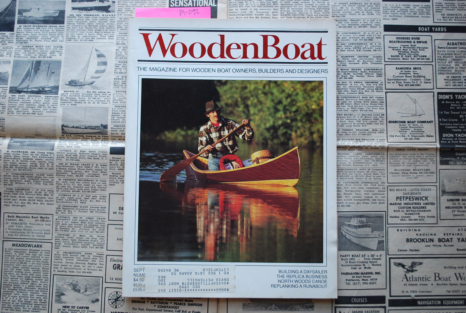 WoodenBoat Magazine "Replanking a Runabout" Sept / Oct 1990 No. 96 M-092
