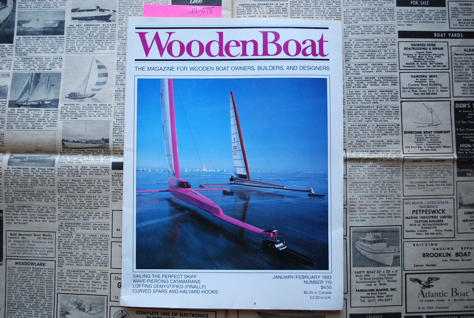 WoodenBoat Magazine "Sailing the Perfect Skiff" Jan / Feb 1993 No. 110 M-075