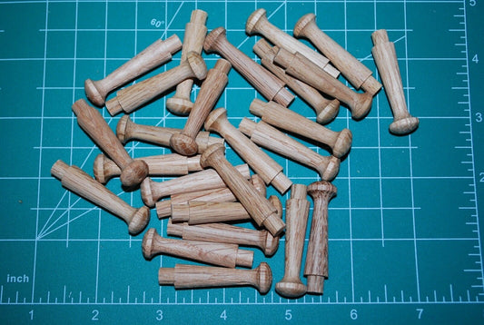 1-1/2" Unfinished Mini Oak Shaker Pegs - coat rack peg 25pc Packs Lot SP09