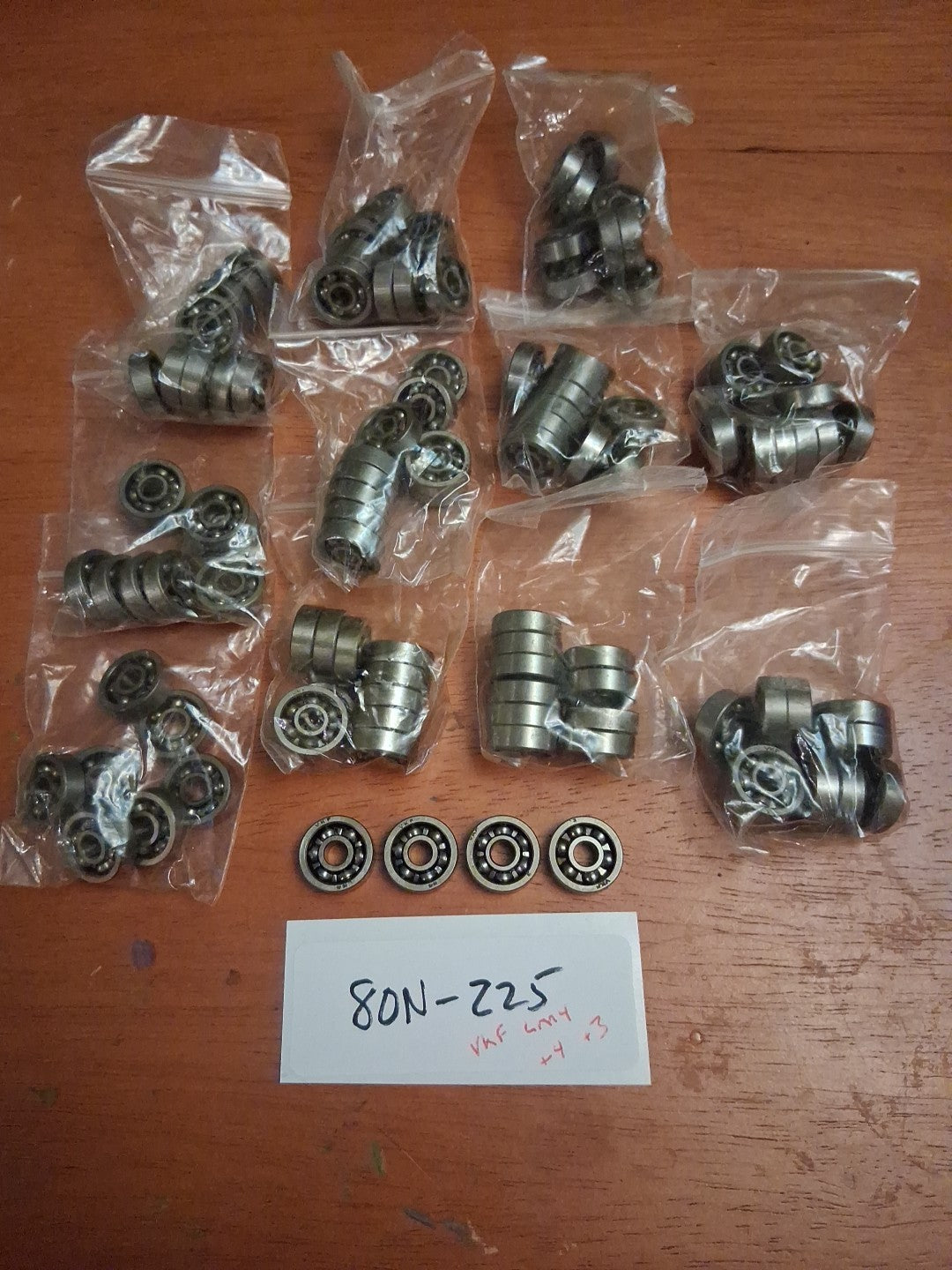 Lot of 113 vintage NOS VKF LM4 , 3 & 4 Precision Ball Bearings Lot 80N-225