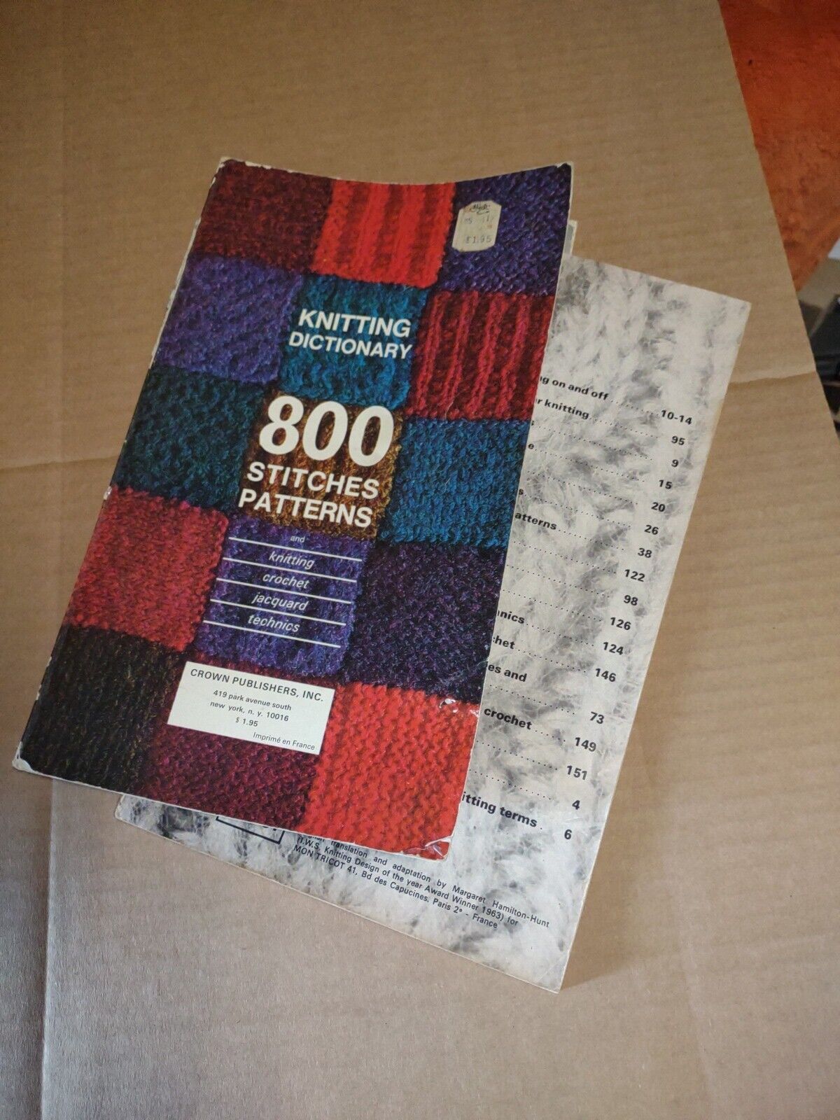 Knitting Dictionary 800 Stitch Patterns and Knitting Crochet Jacquard #ref001
