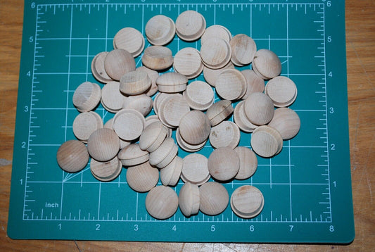 3/4" Mushroom Top Birch Wood Plugs 50pc Packs - PL17