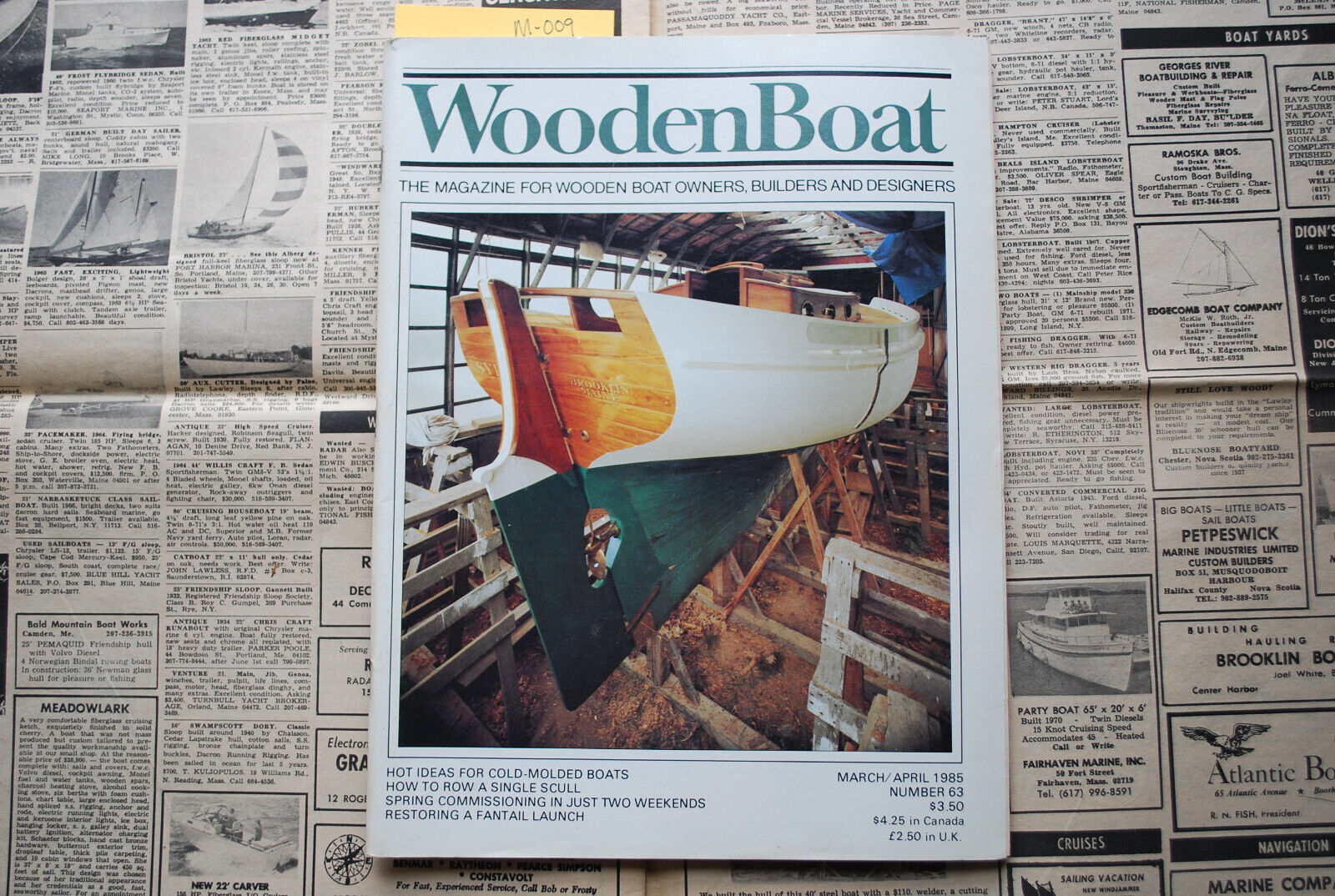 WoodenBoat Magazine "How to Row a Single Scull" Mar / April 1985 No. 63 - M-009
