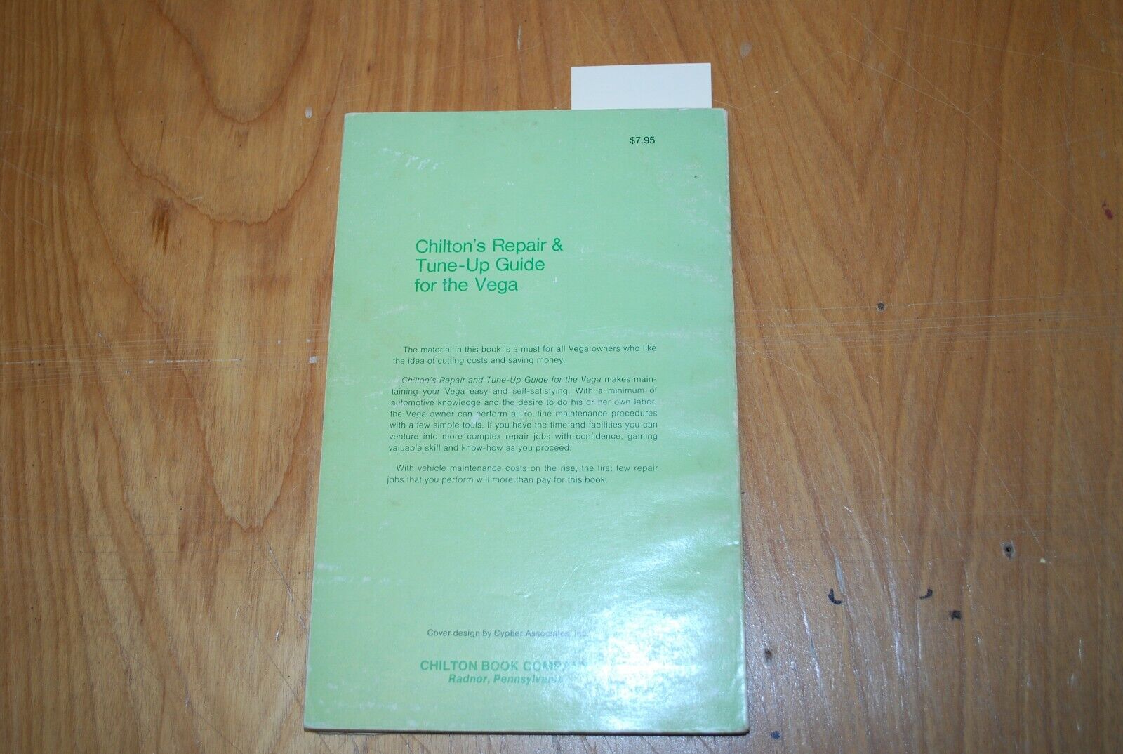CHILTON'S Repair Manual/Guide - VEGA 1971 - 1977 - B014