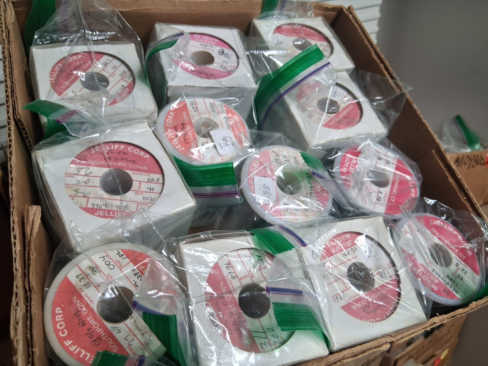 Huge lot of fine electronics Resistance Wire - over 600 rolls, various Alloys