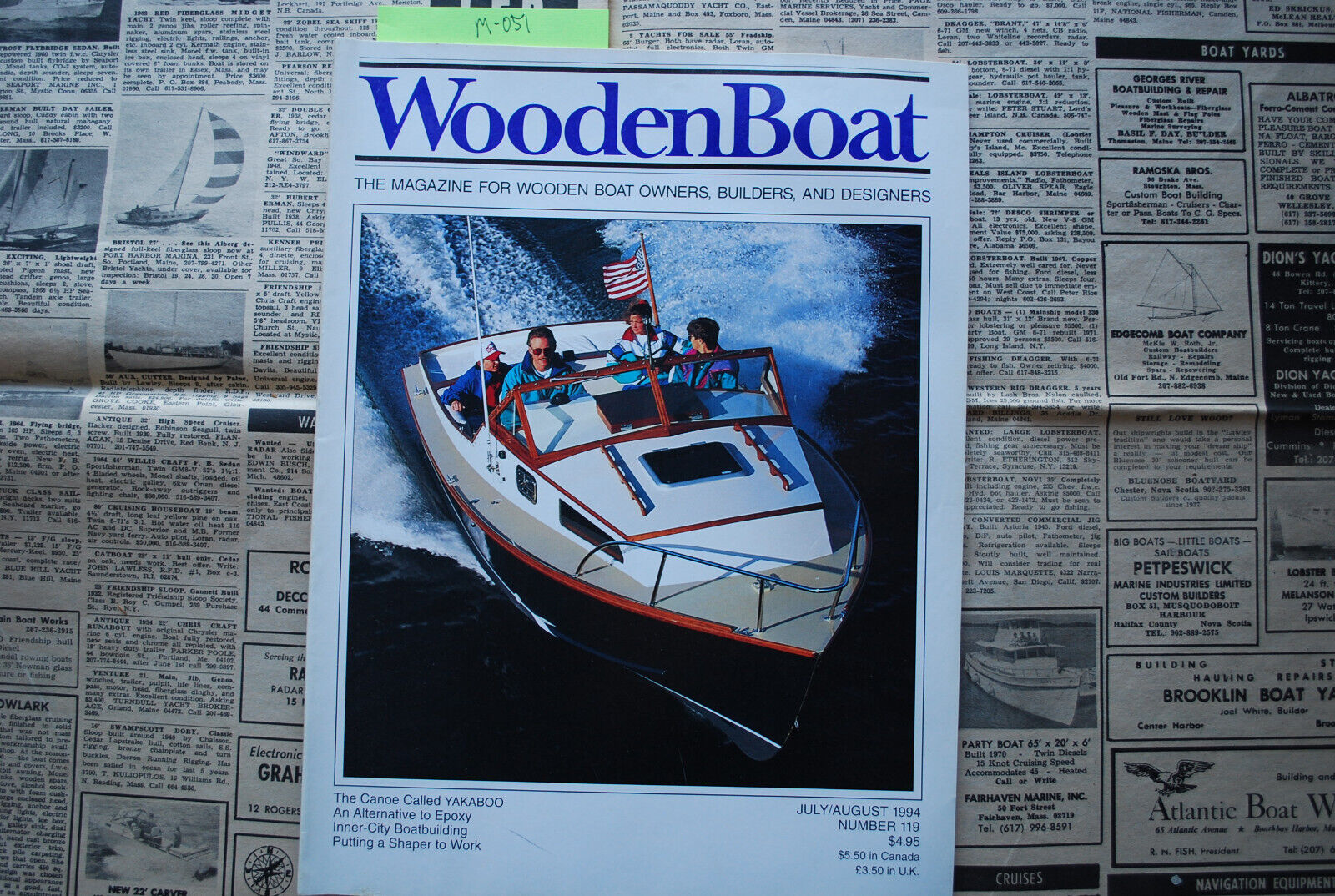 WoodenBoat Magazine "An Alternative to Epoxy" July / Aug 1994 No. 119 M-051