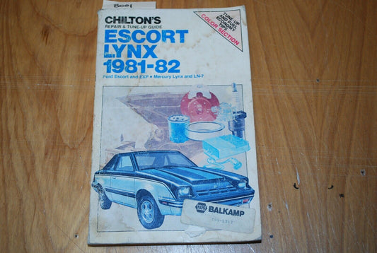 CHILTON'S Repair Manual/Guide - Escort, Lynx - 81-82 - B001